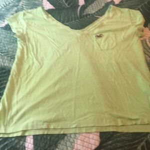 HOLLISTER NEÓN GREEN SHORT SLEEVE TEE SZ XS